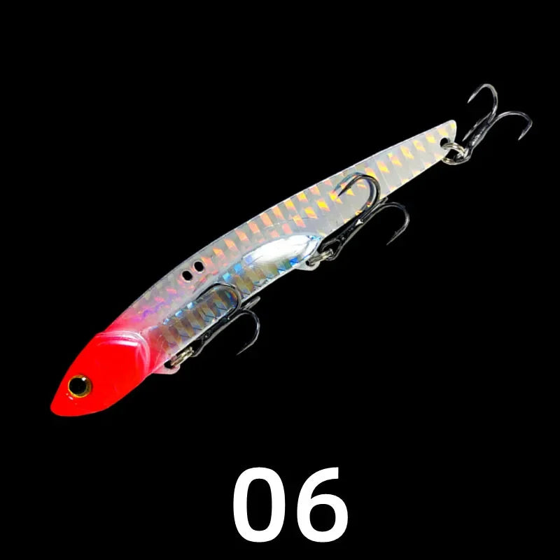 35G 10.5cm Metal VIB Lure Fishing Spoon Freshwater Jig Bait Tackle