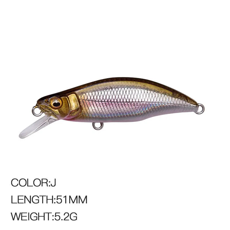 Sinking Minnow Lure 6cm 6.5g Wobbler Jerkbait Bass Sea Fishing Crankbait