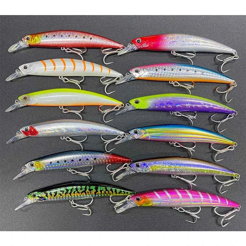 27g 110mm Sinking Minnow Fishing Lure Long Casting for Saltwater and Freshwater