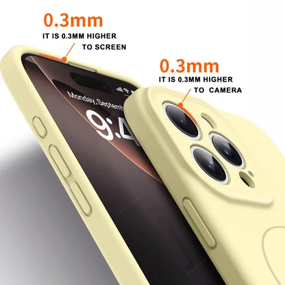 Luxury Liquid Silicone Magnetic Phone Case For iPhone 15 14 16 Plus 16E 11 12 13 16 Pro Max SE4 Magsafe Charge Protector Cover