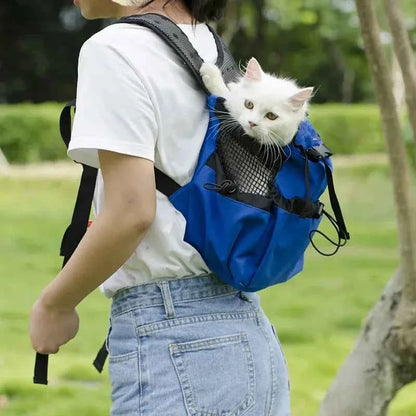 Breathable Adjustable Washable Pet Backpack Carrier For Medium Dogs Polyester