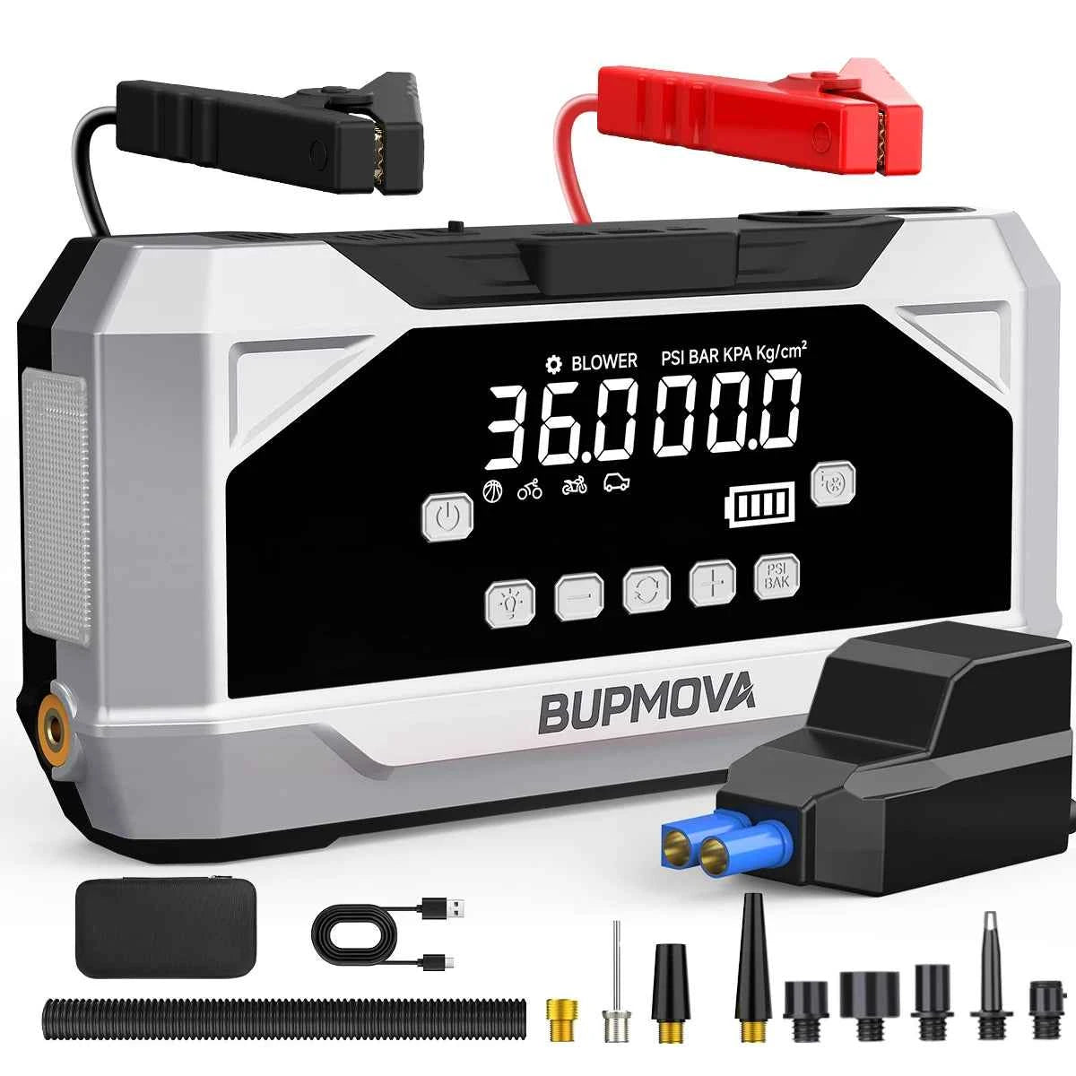 4 In 1 8000A Car Jump Starter 150PSI Air Pump Car Battery Booster Engine Starting Device Tire Air Compressor Power Bank
