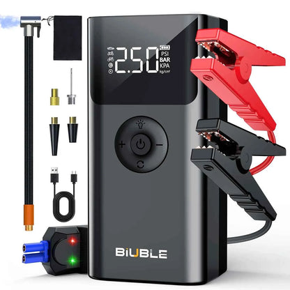 Car Jump Starter 26800mAh Power Bank Portable Air Compressor 12V Starting Device for Car Battery Emergency Starter