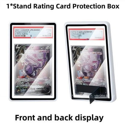 2-in-1 PSA/CGC Graded Card Protective Box Transparent UV Protection Metal Magnetic Case Durable with Stand Card Protective Case