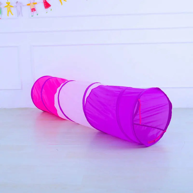 Portable Children's Tent Crawling Tunnel Kids Little House Play House Tipi Tent Indoor Toy Tube Baby Crawling Games Rainbow Tent