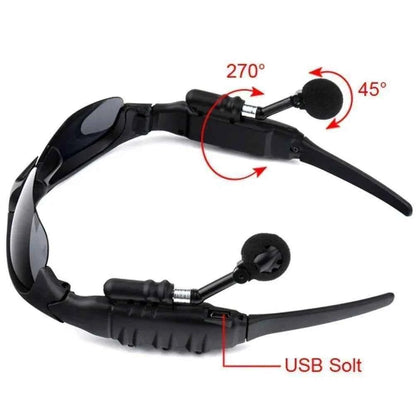 Wireless Earphones Headset With Mic Glasses Sunglasses Driving Noise Reduction