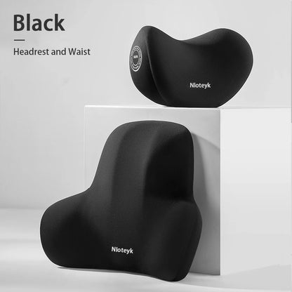 Car Neck Pillow Memory Foam Protection Lumbar Backrest Cushion Lumbar Cushion Car Headrest Seat Travel Interior Accessorie