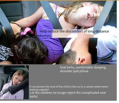 Toddler Baby Car Pillow Shoulder Cushion for Safety Harness Auto Seat Belt Support Pad Kids Travel Pillow Soft Comfort