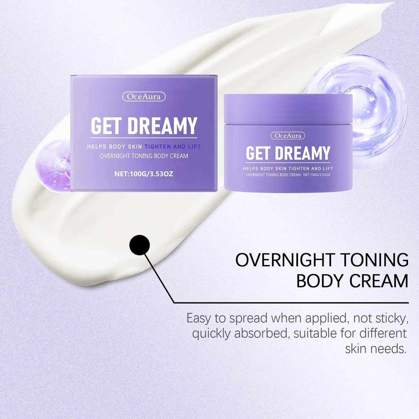 OceAura Dreamy Body Firming Cream 100ml Moisturizing Skin Care Anti Wrinkle