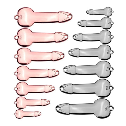 Metal Penis Spoon Lure 3g 7g 11g 15g 21g Vibrating Hard Bait Sequin Fishing Lure