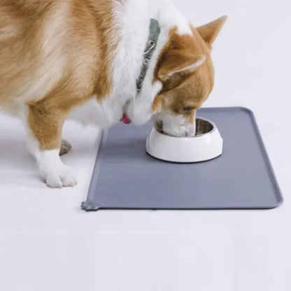 Silicone Pet Meal Mat Waterproof Anti-Slip Cat Food Mat Puppy Feeding Bowl Mat No Cleaning Required Pet Accessories