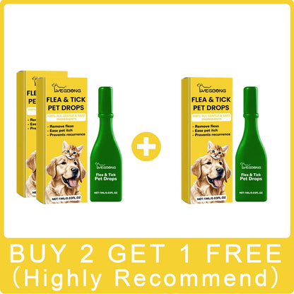 Yegbong Pet External Insect Repellent Drops - Flea Tick Lice Mite Killer for Dogs Cats - Skin Antipruritic Care