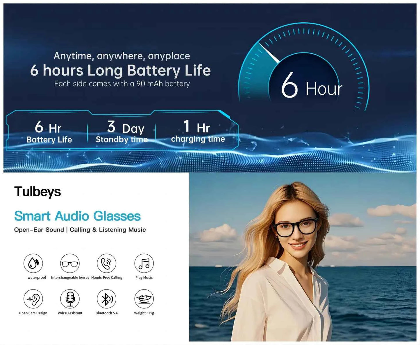 AI Translation Glasses With Photochromic Lenses Live Translation 160 Languages