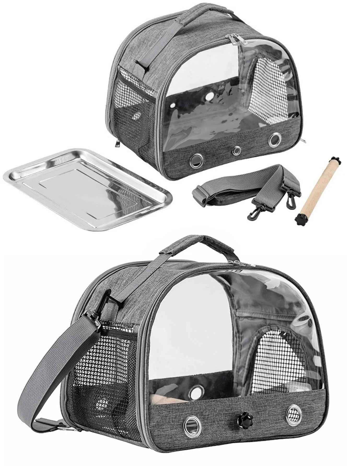 Foldable Portable Pet Backpack Carrier With Transparent Window For Small Pets