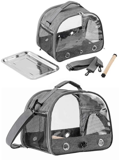 Foldable Portable Pet Backpack Carrier With Transparent Window For Small Pets