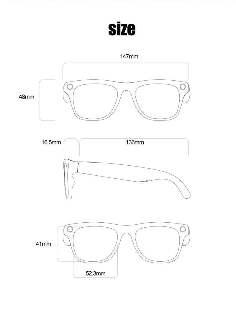 Xiaomi 4K AI Smart Glasses With HD Camera Bluetooth Translate Voice Assistant