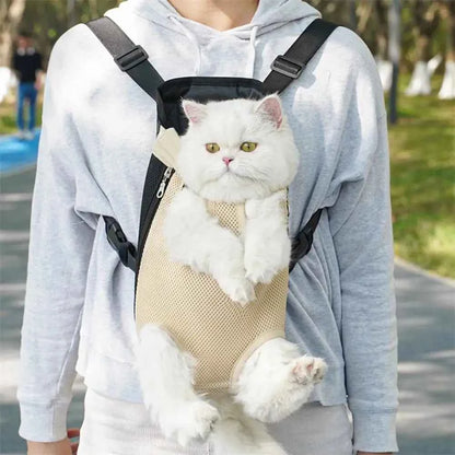 Pet Carrier Backpack Adjustable Front Carrier For Hiking Dogs Cats Travel Bag