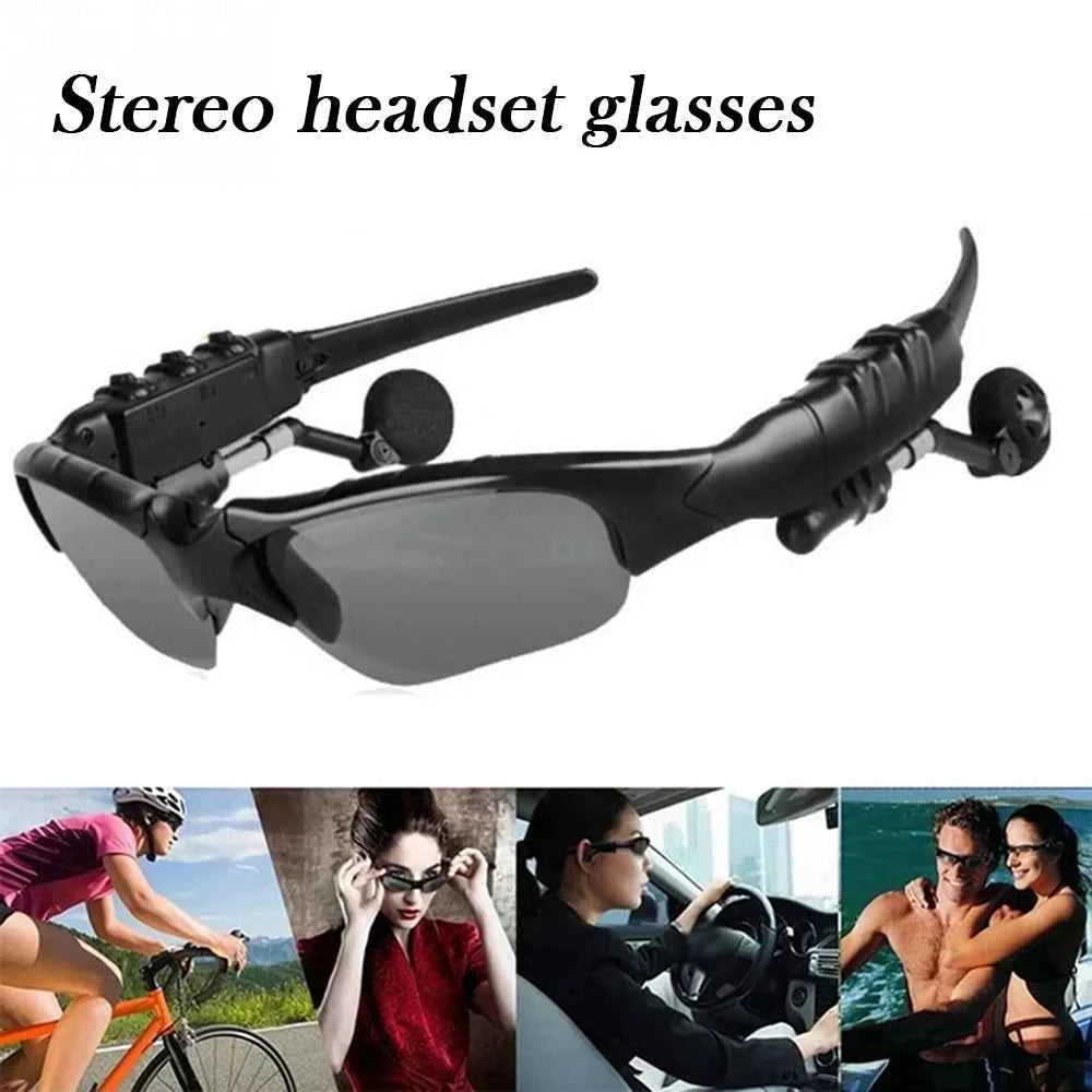 Bluetooth Smart Glasses Headset With Mic For Driving And Sports Noise Reduction