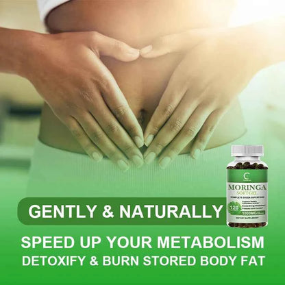 Organic Moringa Leaf Extract 1000mg Capsules Immune Support Digestive Health