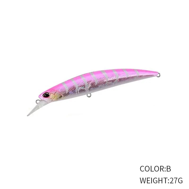 27g 110mm Sinking Minnow Fishing Lure Long Casting for Saltwater and Freshwater