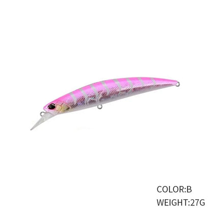 27g 110mm Sinking Minnow Fishing Lure Long Casting for Saltwater and Freshwater