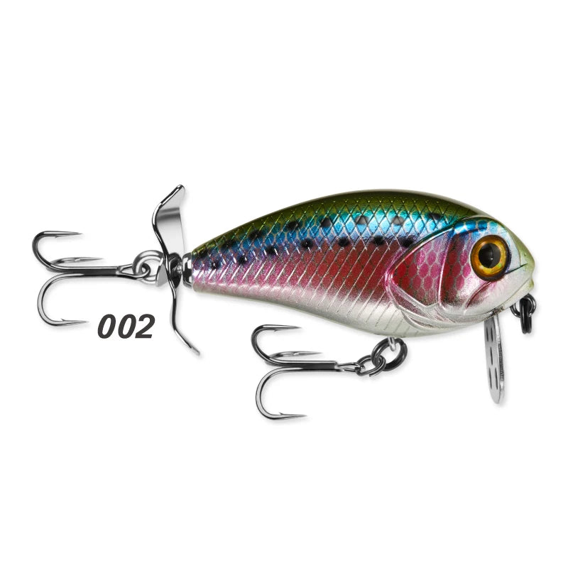 Lureholic 45mm 9g Bubble Trap Crank 45F Wobbling Action Floating Hard Bait