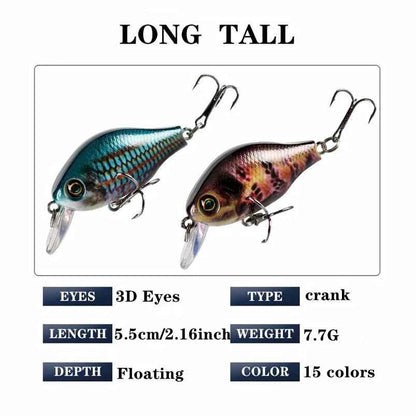Crankbait Fishing Lure Wobbler 5.2cm 8.5g Floating Plastic Japan Hard Bait Bass Carp