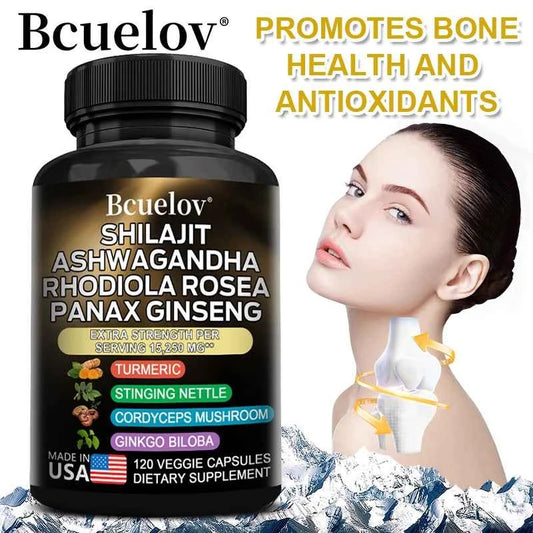 8 In 1 Shilajit Himalaya Capsules With Ashwagandha Rhodiola Panax Ginseng Brain