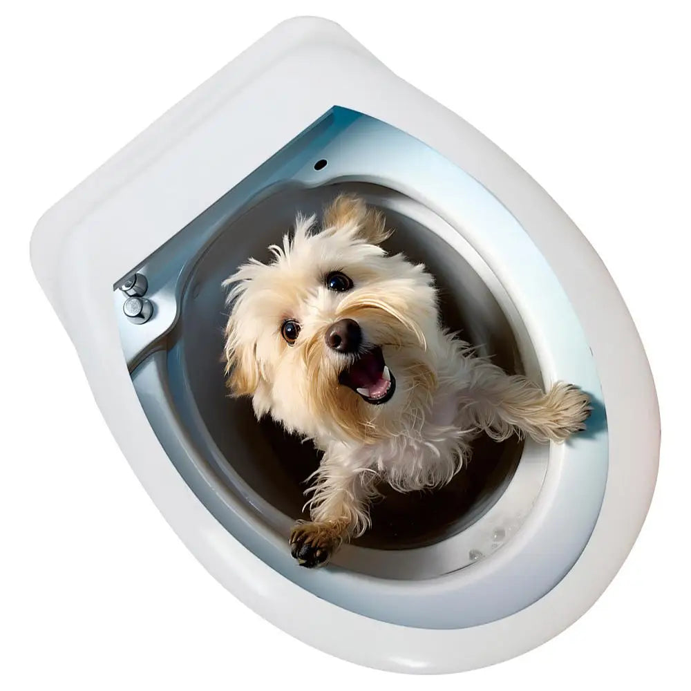 Toilet Seat 3D Decals Toilet Seat Cover Waterproof Stickers In 3D Room Ornaments 3D Stickers For Kitchen Living Room Bedroom