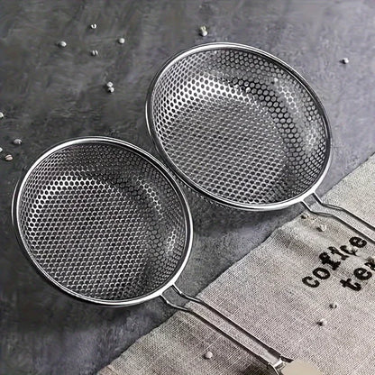 Stainless Steel Skimmer Handheld Wooden Handle Fried Food in The Kitchen Filter Strainer Multifunctional Kitchen Accessories