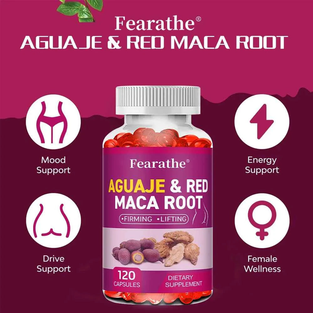 Organic Aguaje With Red Maca Extract Supports Full Firm Buttocks 120 Capsules