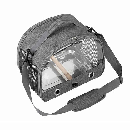 Foldable Portable Pet Backpack Carrier With Transparent Window For Small Pets