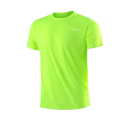 Men's Quick Dry Short Sleeve Gym Tee Moisture Wicking Round Neck Lightweight