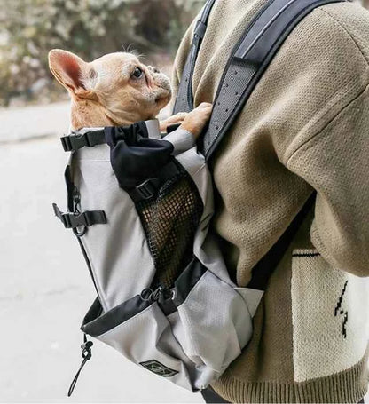 Breathable Adjustable Washable Pet Backpack Carrier For Medium Dogs Polyester