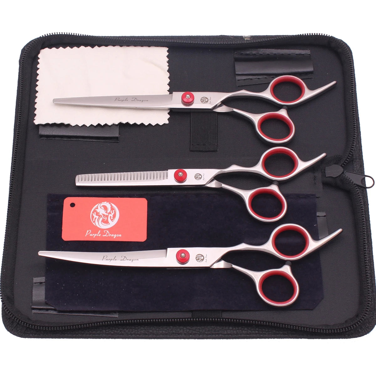 Dog Grooming Scissors Purple Dragon 6" 7" Stainless Pet Beauty Scissors Cutting Scissors Thinning Shears Curved Scissors Z3001
