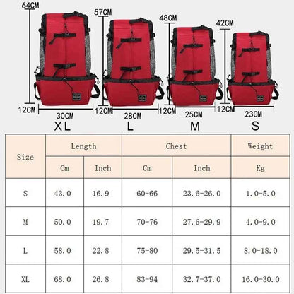 Breathable Adjustable Washable Pet Backpack Carrier For Medium Dogs Polyester