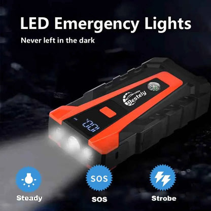 Portable Car Jump Starter,Universal 12V Car Battery Jump Starter with Jumper Cables,Multifunctional Power Bank with Flashlight