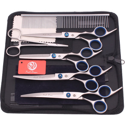 Dog Grooming Scissors Purple Dragon 6" 7" Stainless Pet Beauty Scissors Cutting Scissors Thinning Shears Curved Scissors Z3001