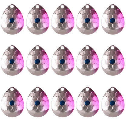 15Pcs Fishing Lure Spinner Blades for Walleye Rig DIY Accessories Bead Hook