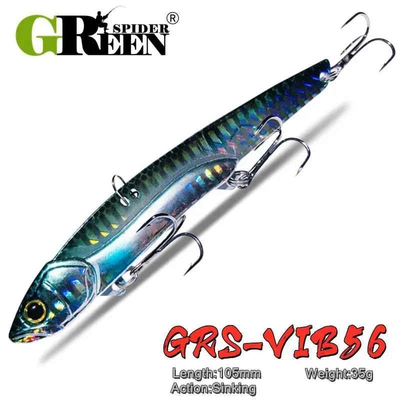 35G 10.5cm Metal VIB Lure Fishing Spoon Freshwater Jig Bait Tackle