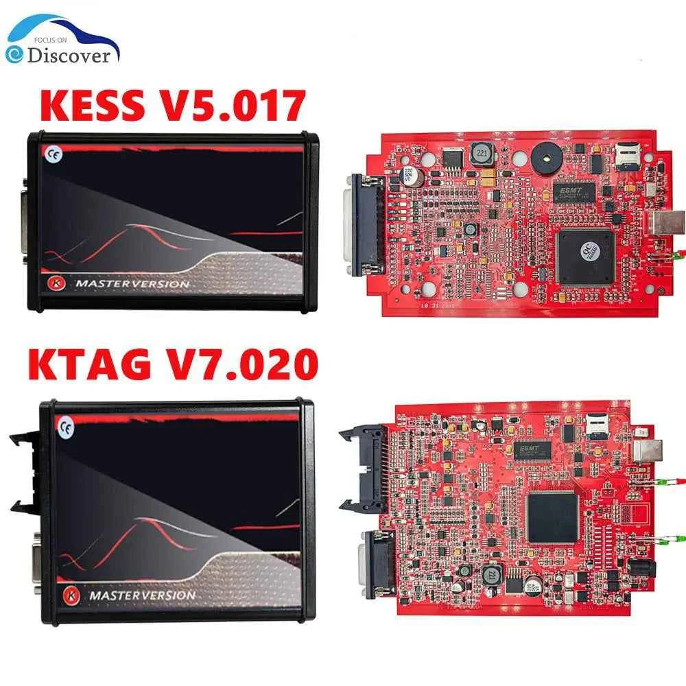 KESS V2.80 EU Red 4 LED KTAG V7.020 Master ECU Programmer OBD2 Tuning