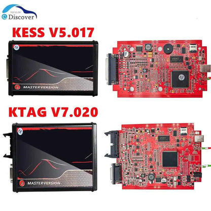 KESS V2.80 EU Red 4 LED KTAG V7.020 Master ECU Programmer OBD2 Tuning