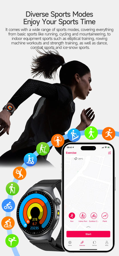 2026 New upgrade Health Check Smart Watch ECG Blood Lipid Uric Acid Body Fat BP Sport Waterproof HD Call Smart Watch Man Women