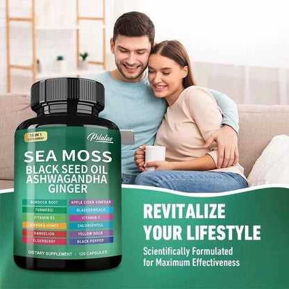 Pslalae Sea Moss Supplement Thyroid Support Immunity Detox Anti Aging Beauty