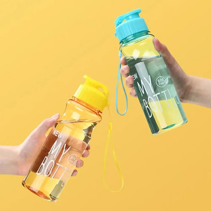 650ml Water Bottle Outdoor Color Transparent Cold Water Cup Large Capacity Gift Plastic Sports Kettle Portable And Compact