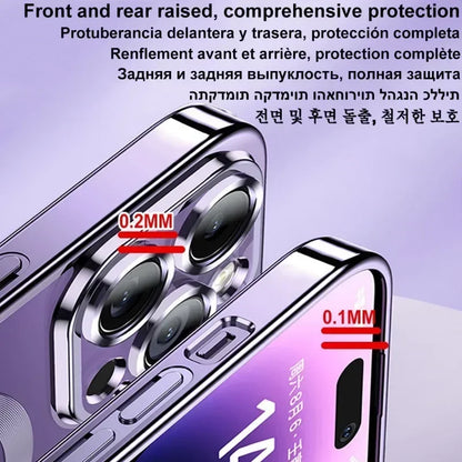 Luxury Plating Wireless Charging Case For Magsafe For iPhone 16 15 14 13 12 11 Pro Max Plus Magnetic Cover With Lens Protector