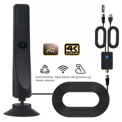 Portable HDTV Antenna Digital HD Aerial HD Digital Smart TV Antenna with Amplifier HDTV-T2 Quick Response Indoor Outdoor Antenna