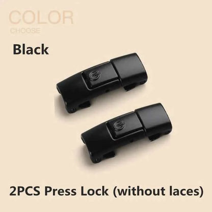 Press Lock Elastic Shoelaces 8mm Flat No Tie For Shoes Kids Adults