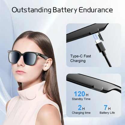 Lenovo Smart Glasses Wireless Bluetooth 5.4 Multifunctional Voice Assistant Music Player Sports Glasses Gift For Friends 2026