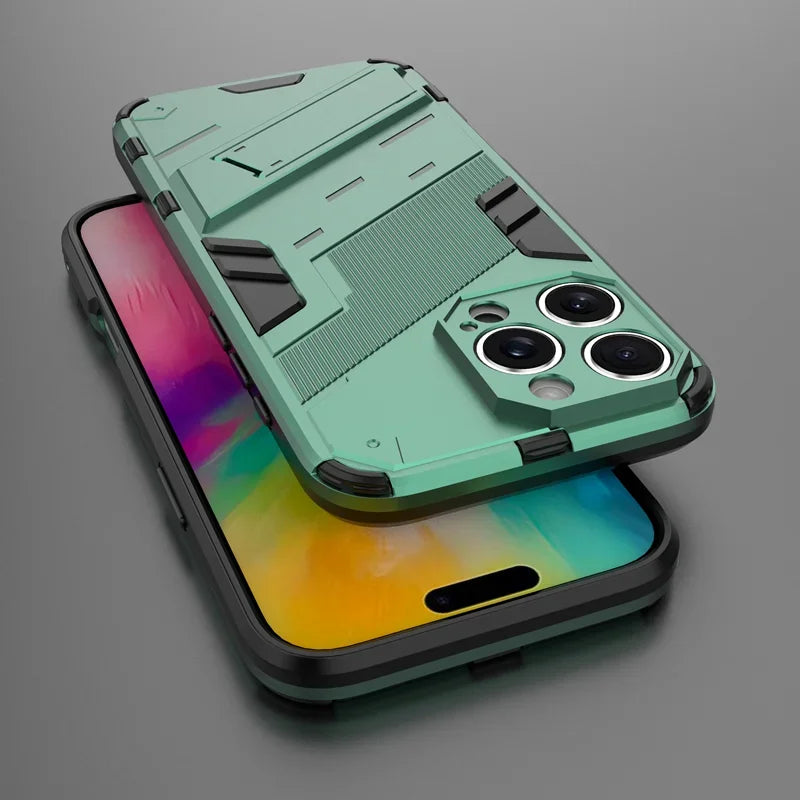 Armor Shockproof Protective Magnetic Holder Case For iPhone 16 Pro Max 15 14 12 13 11 Pro Max 15 14 16 Plus 13 12 Mini Cover